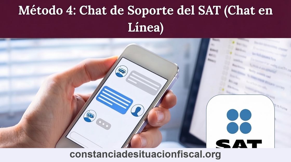 Chat de soporte en línea del SAT para solicitar la constancia de situación fiscal uno a uno