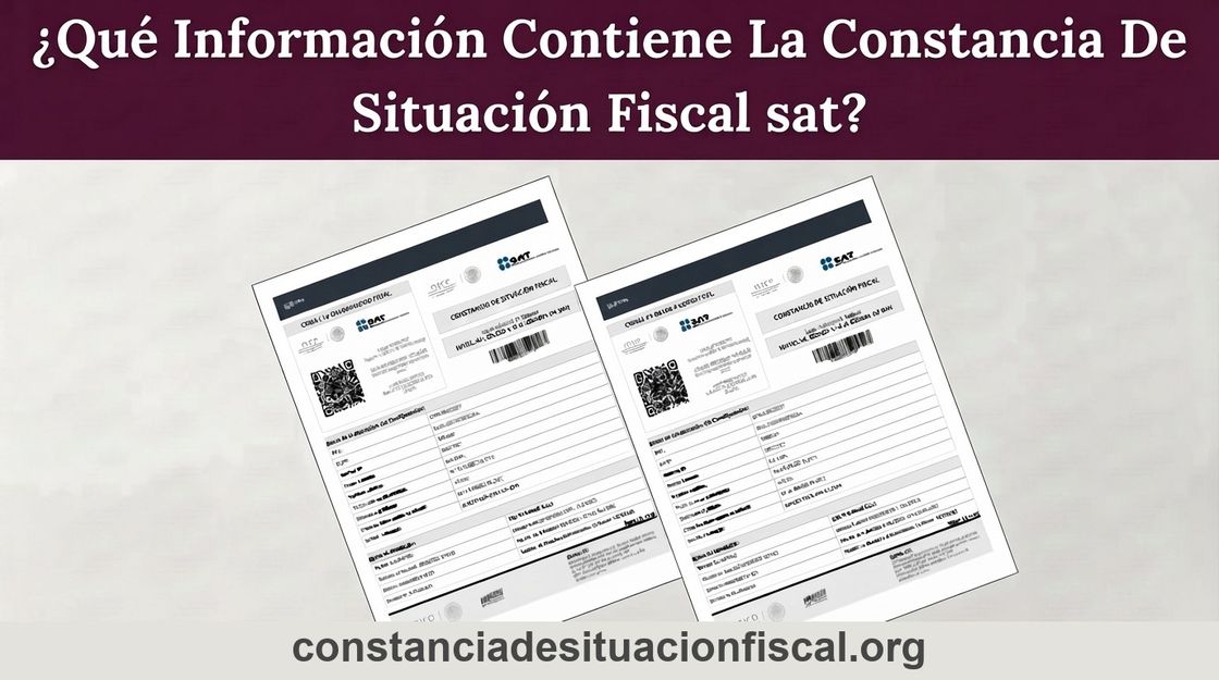 Qué información contiene la Constancia de Situación Fiscal del SAT: datos de identificación, domicilio y régimen